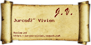 Jurcsó Vivien névjegykártya