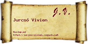 Jurcsó Vivien névjegykártya